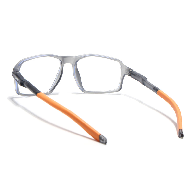 Voyage Active Grey Rectangle Eyeglasses for Men & Women (9802MG5700-C8)