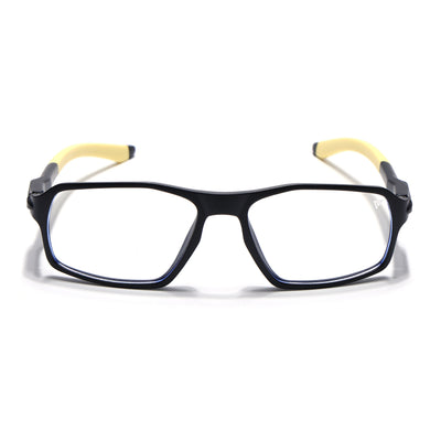 Voyage Active Black Rectangle Eyeglasses for Men & Women (9802MG5701-C9)