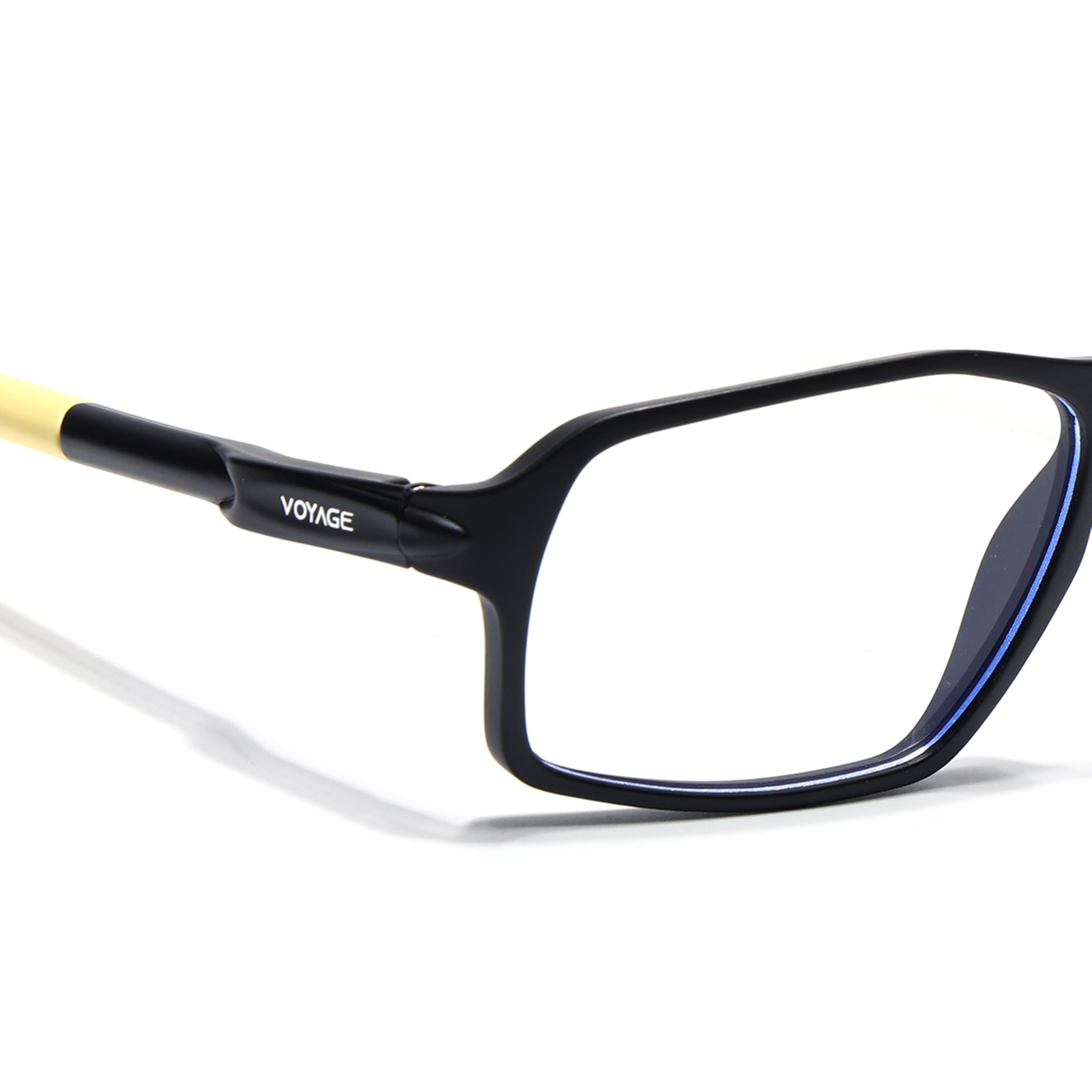 Voyage Active Black Rectangle Eyeglasses for Men & Women (9802MG5701-C9)