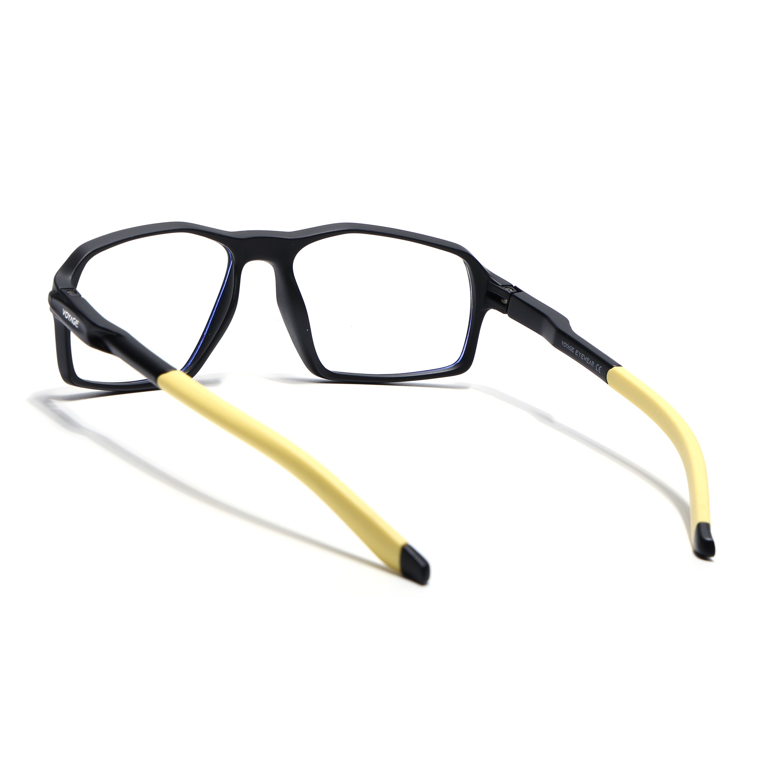 Voyage Active Black Rectangle Eyeglasses for Men & Women (9802MG5701-C9)