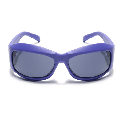 Eyejack Blue Wrap Around Sunglasses for Men & Women (98036CL1082)