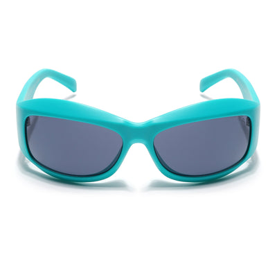 Eyejack Sea Green Wrap Around Sunglasses for Men & Women (98036CL1083)