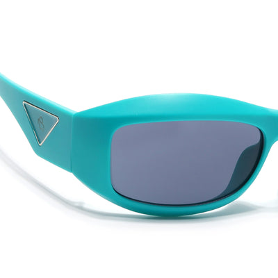 Eyejack Sea Green Wrap Around Sunglasses for Men & Women (98036CL1083)