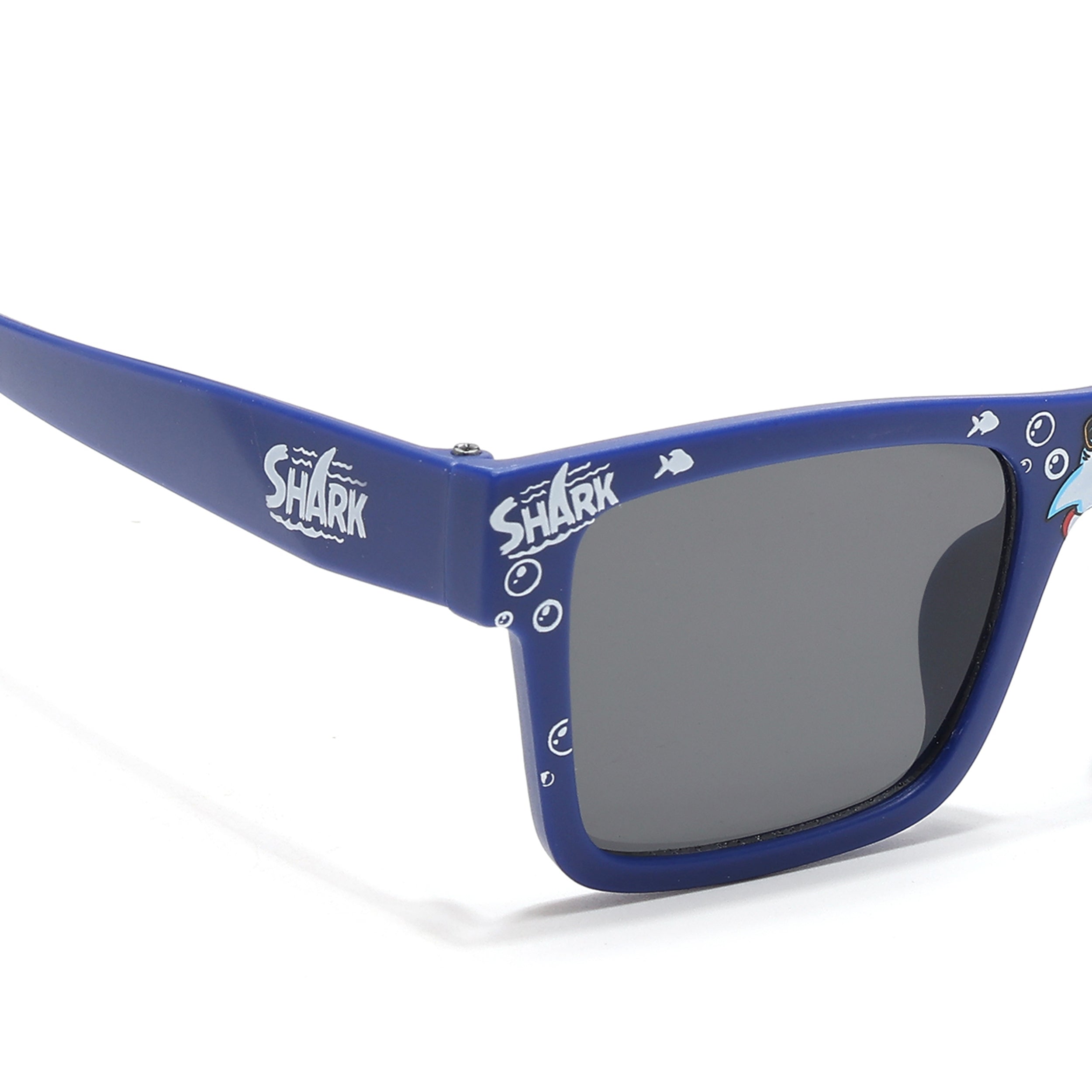 Voyage Sea Safari Square Sunglasses for Kids (Shark)-6 yrs To 12 yrs (Grey Lens | Blue Frame - MG6590)