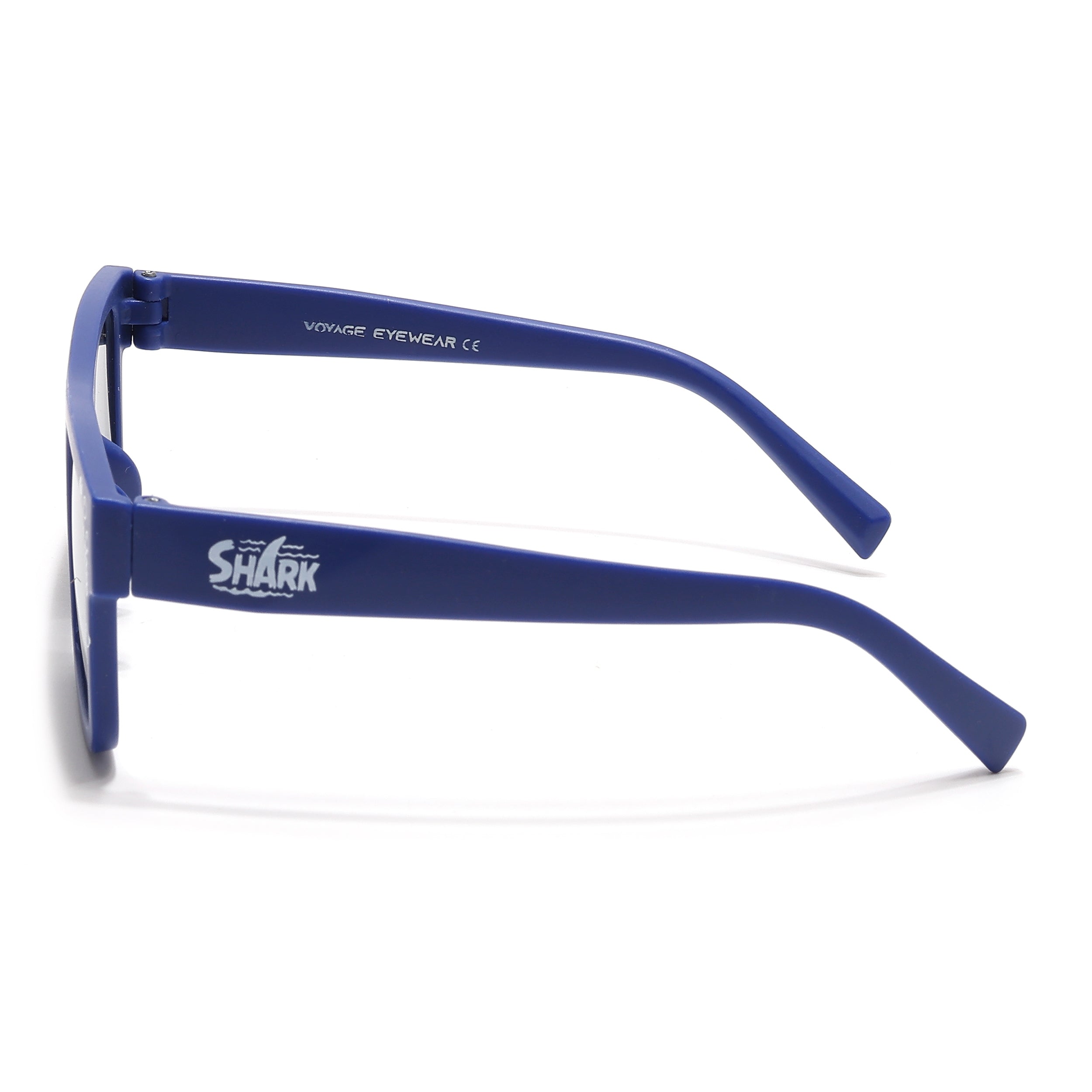 Voyage Sea Safari Square Sunglasses for Kids (Shark)-6 yrs To 12 yrs (Grey Lens | Blue Frame - MG6590)
