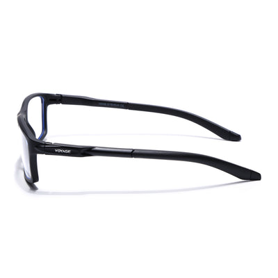 Voyage Active Black Rectangle Eyeglasses for Men & Women (9804MG5703-C1)