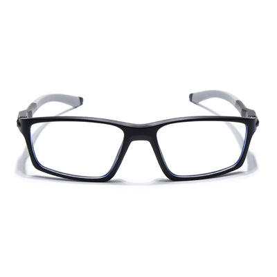 Voyage Active Black Rectangle Eyeglasses for Men & Women (9804MG5704-C2)