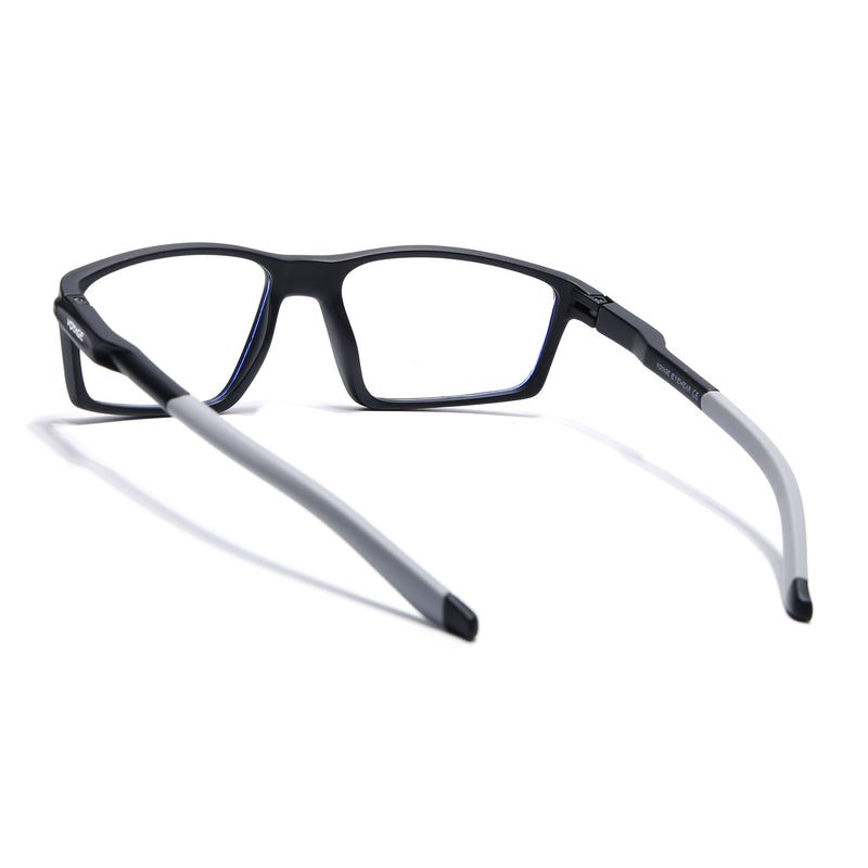 Voyage Active Black Rectangle Eyeglasses for Men & Women (9804MG5704-C2)