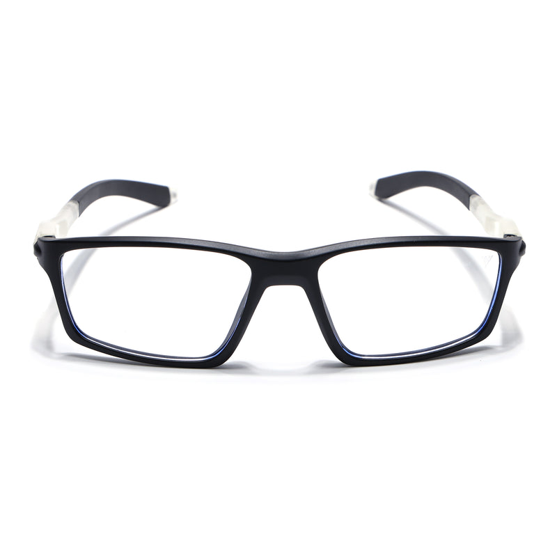 Voyage Active Black Rectangle Eyeglasses for Men & Women (9804MG5705-C3)