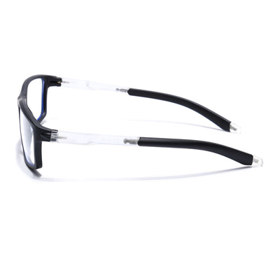 Voyage Active Black Rectangle Eyeglasses for Men & Women (9804MG5705-C3)