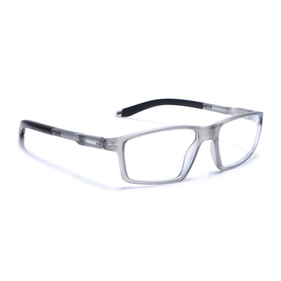 Voyage Active Grey Rectangle Eyeglasses for Men & Women (9804MG5706-C4)
