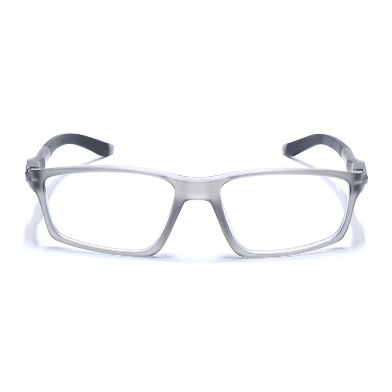 Voyage Active Grey Rectangle Eyeglasses for Men & Women (9804MG5706-C4)