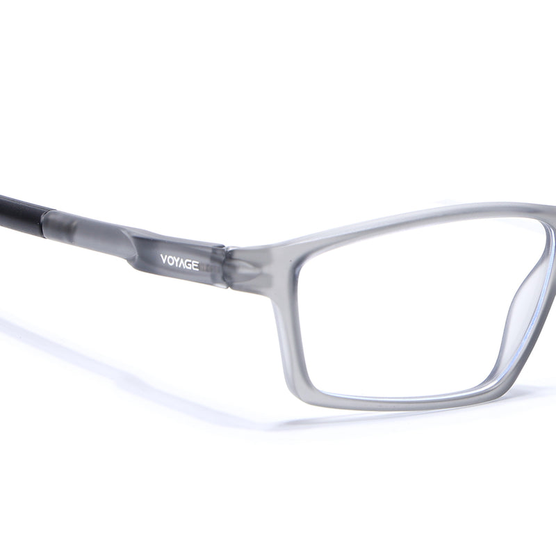 Voyage Active Grey Rectangle Eyeglasses for Men & Women (9804MG5706-C4)