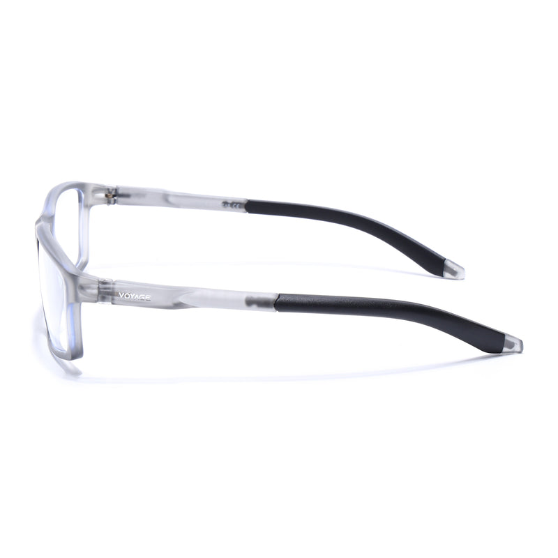 Voyage Active Grey Rectangle Eyeglasses for Men & Women (9804MG5706-C4)