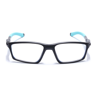 Voyage Active Black Rectangle Eyeglasses for Men & Women (9804MG5707-C5)