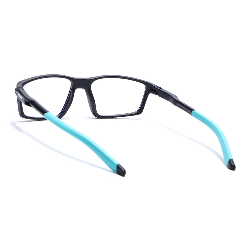 Voyage Active Black Rectangle Eyeglasses for Men & Women (9804MG5707-C5)