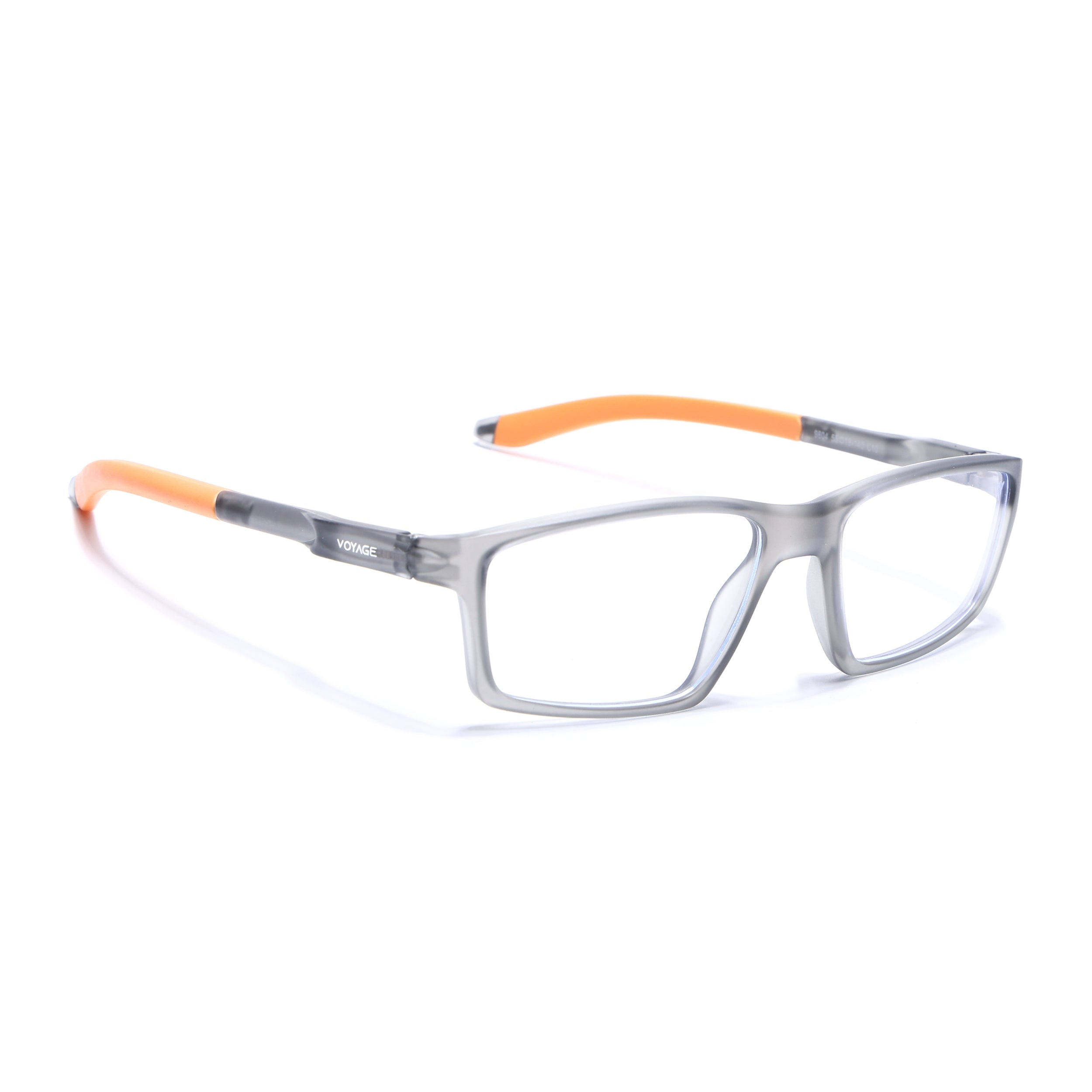 Voyage Active Grey Rectangle Eyeglasses for Men & Women (9804MG5709-C7)