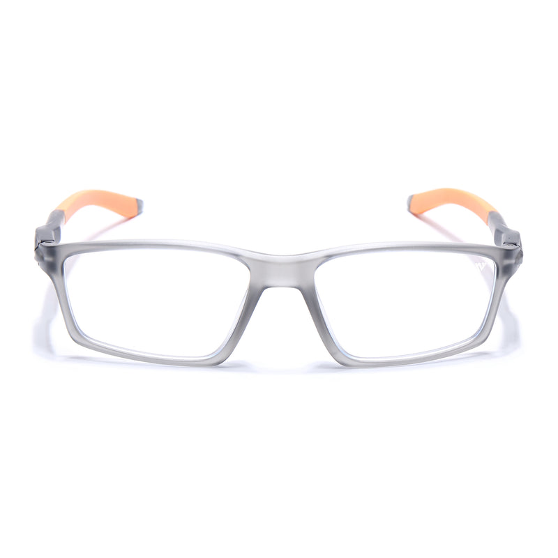Voyage Active Grey Rectangle Eyeglasses for Men & Women (9804MG5709-C7)