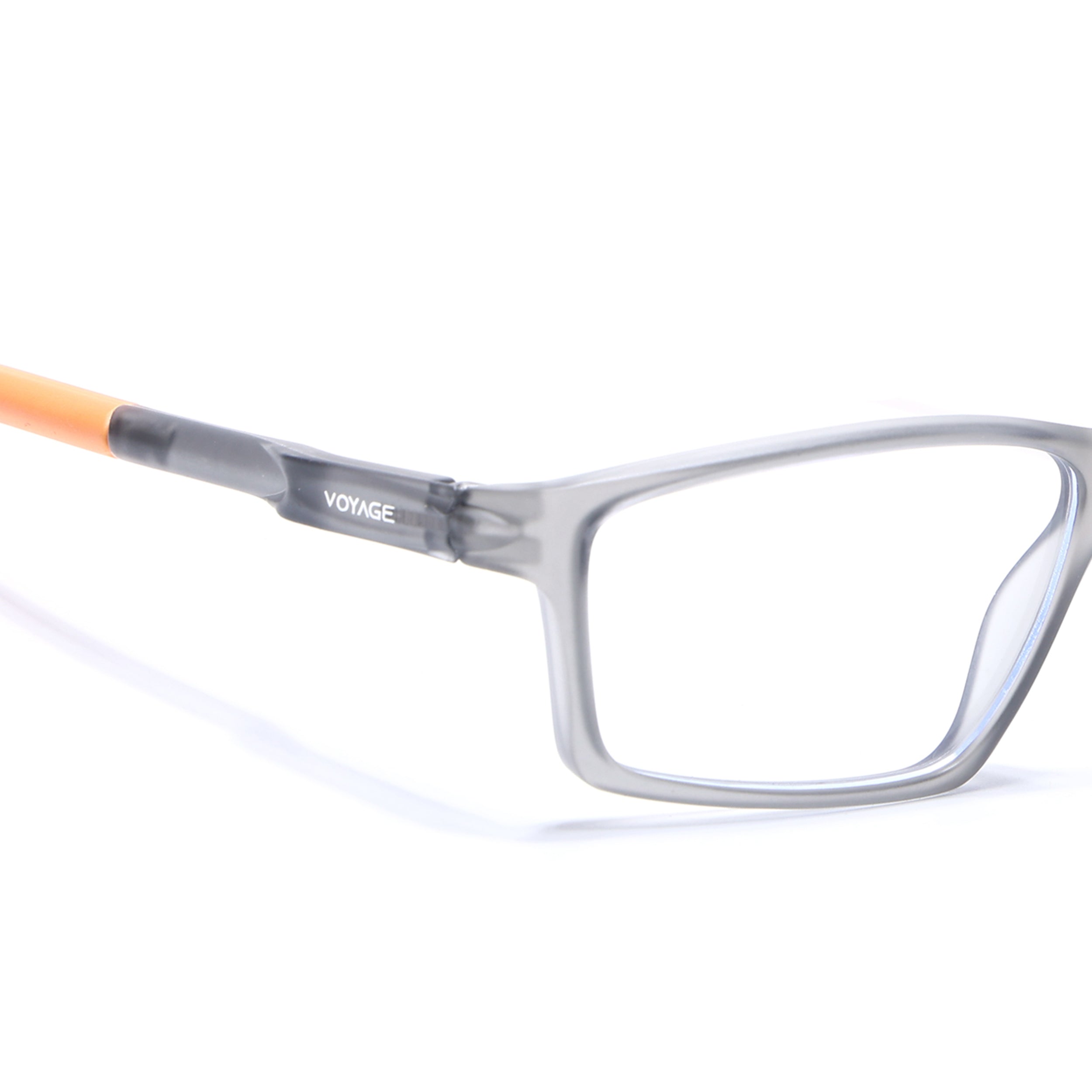Voyage Active Grey Rectangle Eyeglasses for Men & Women (9804MG5709-C7)