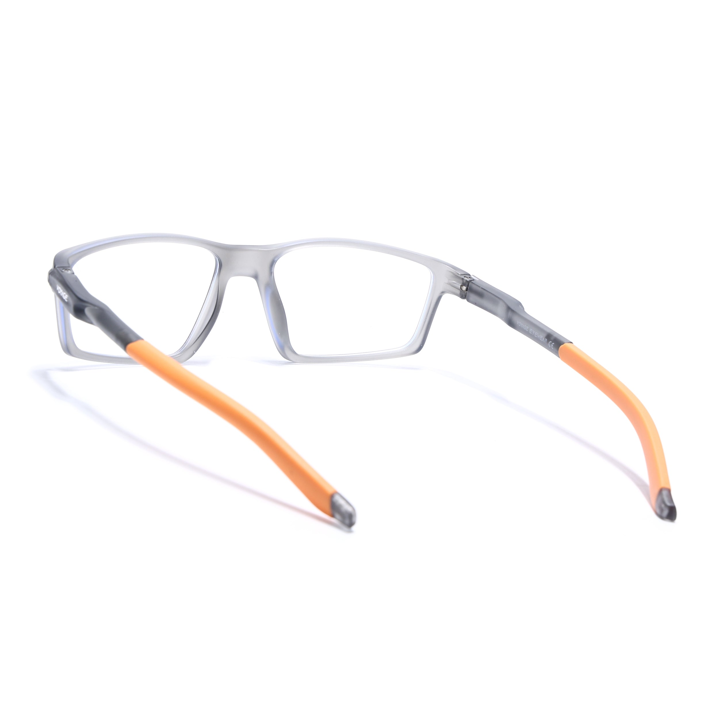 Voyage Active Grey Rectangle Eyeglasses for Men & Women (9804MG5709-C7)