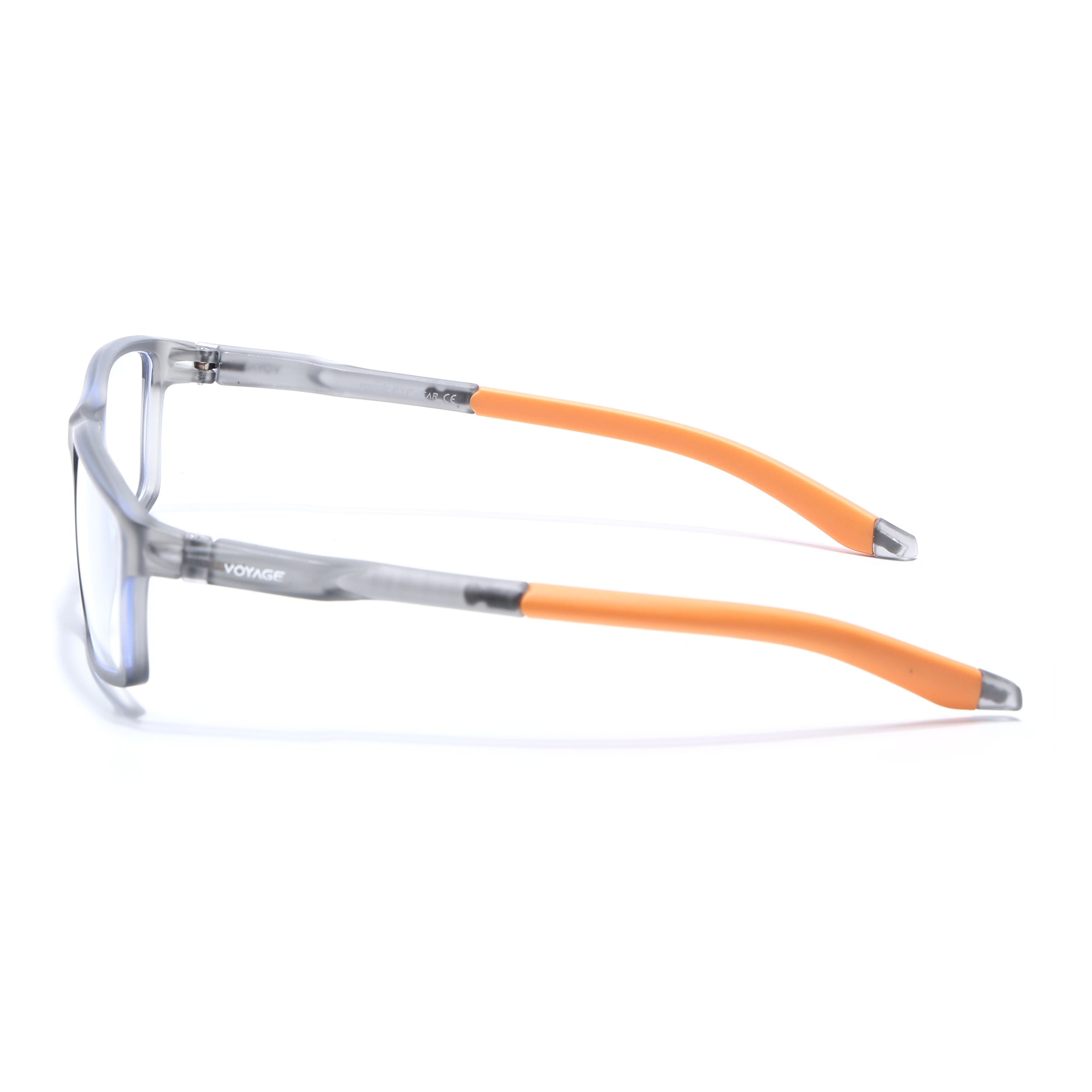 Voyage Active Grey Rectangle Eyeglasses for Men & Women (9804MG5709-C7)