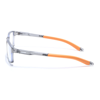 Voyage Active Grey Rectangle Eyeglasses for Men & Women (9804MG5709-C7)