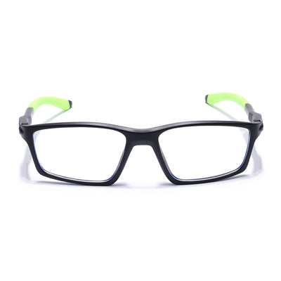 Voyage Active Black Rectangle Eyeglasses for Men & Women (9804MG5712-C10)