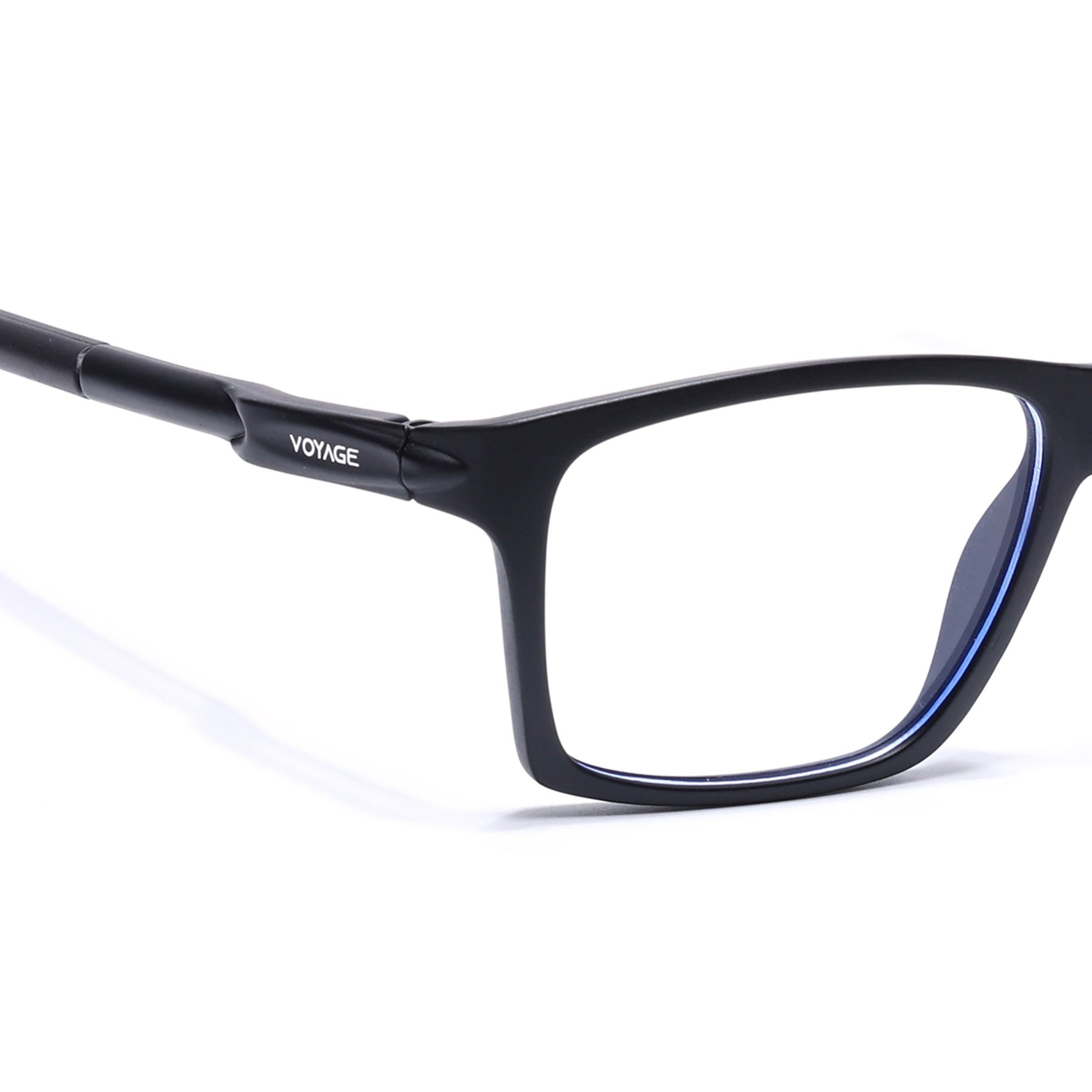 Voyage Active Black Square Eyeglasses for Men & Women (9805MG5713-C1)