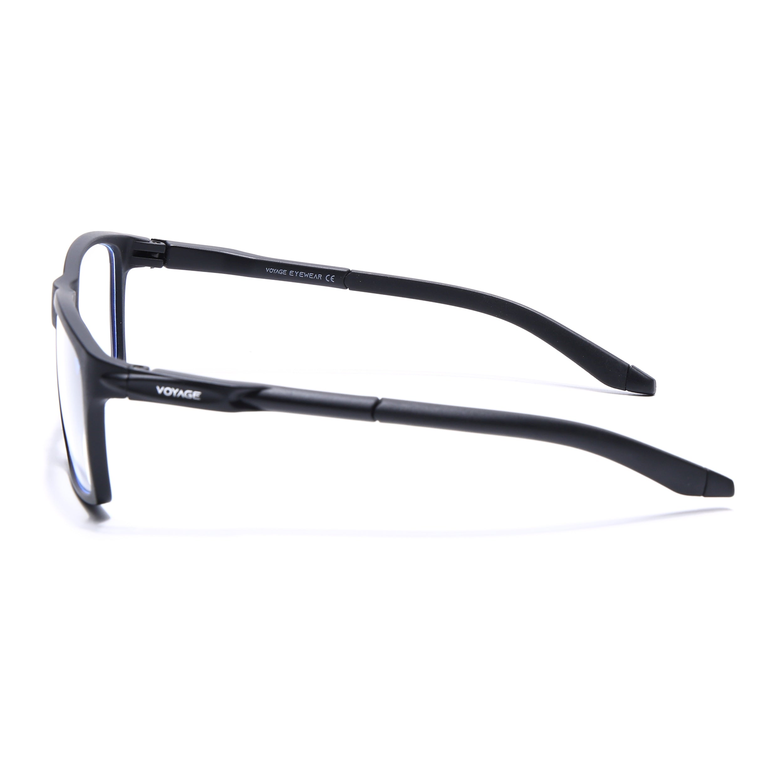 Voyage Active Black Square Eyeglasses for Men & Women (9805MG5713-C1)