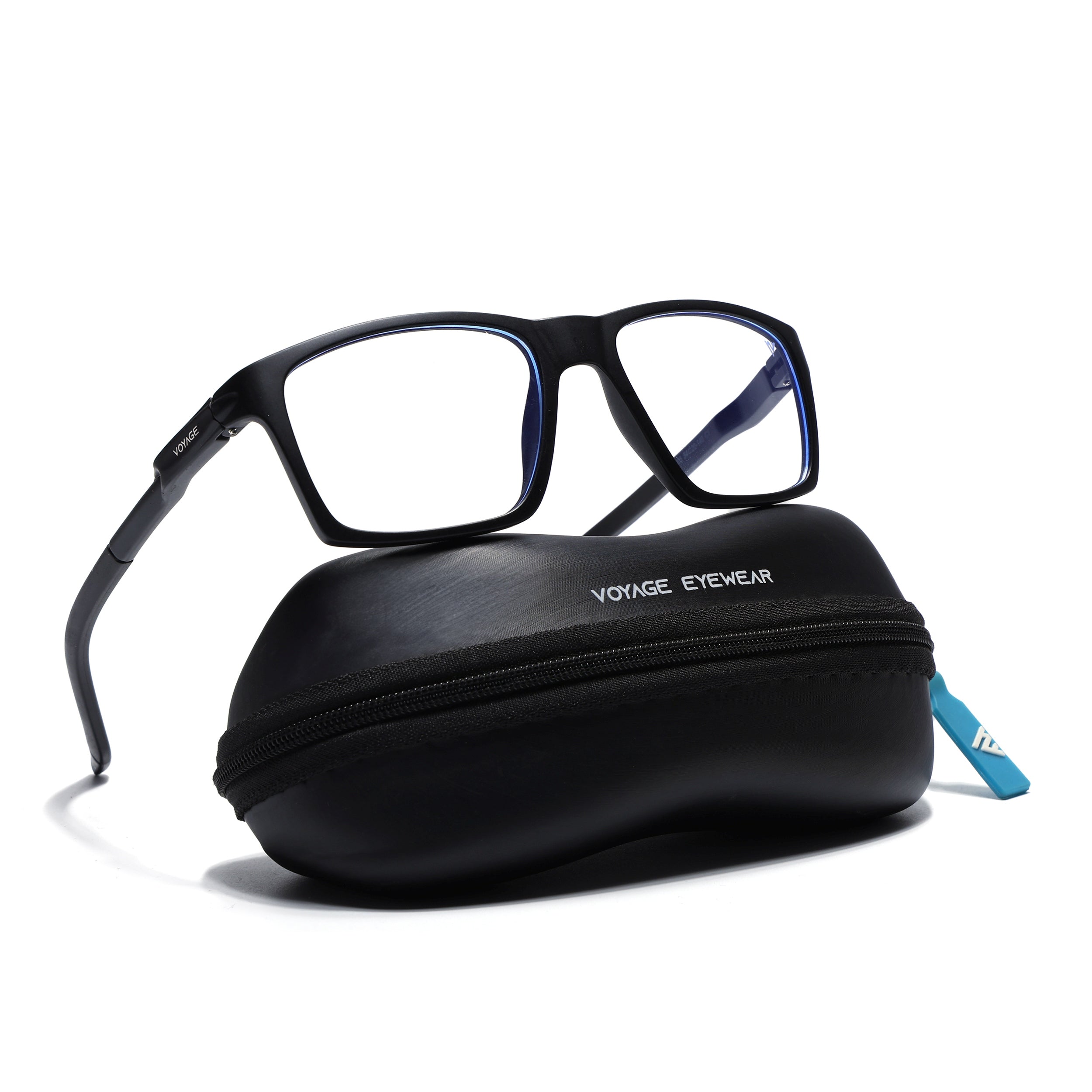 Voyage Active Black Square Eyeglasses for Men & Women (9805MG5713-C1)
