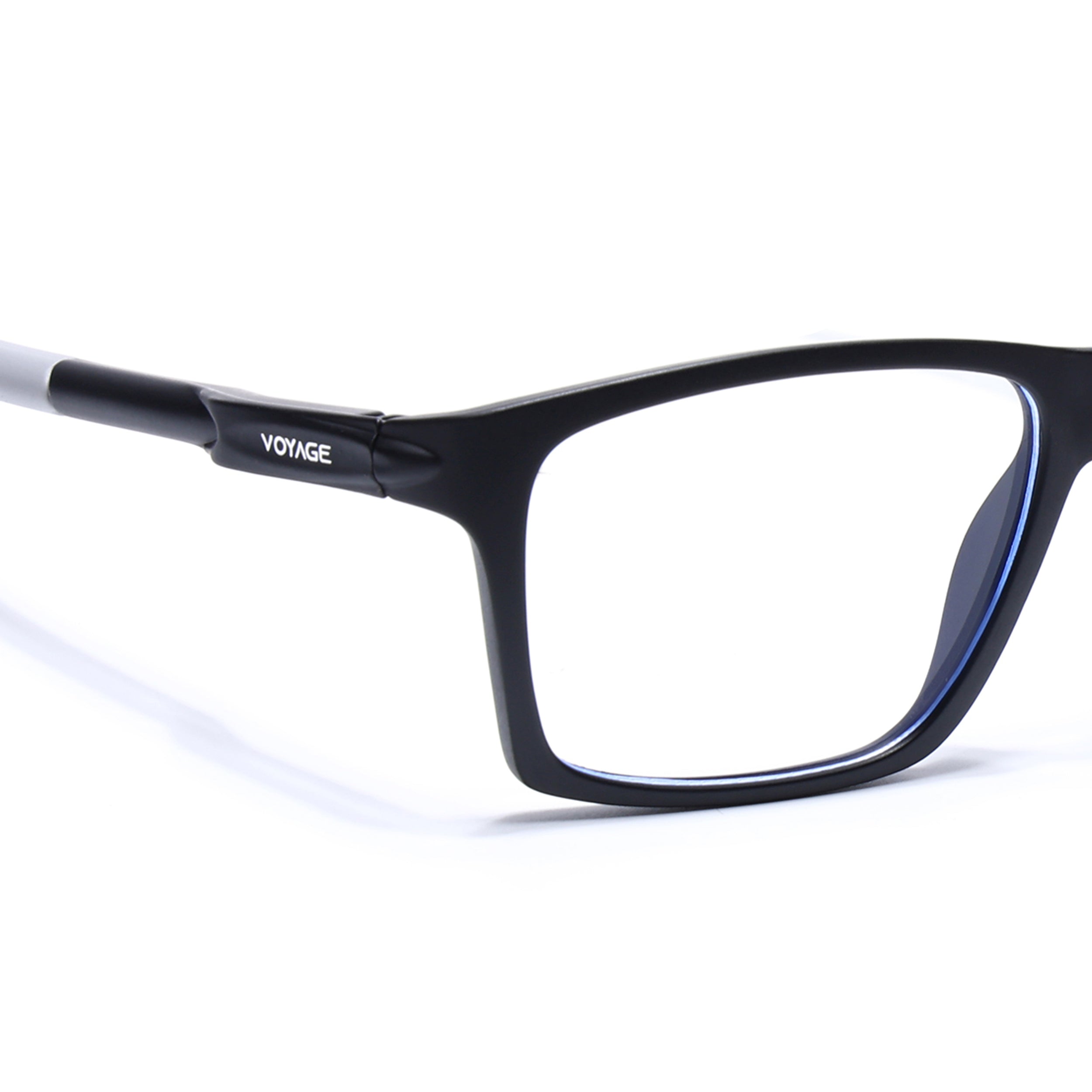 Voyage Active Black Square Eyeglasses for Men & Women (9805MG5714-C2)