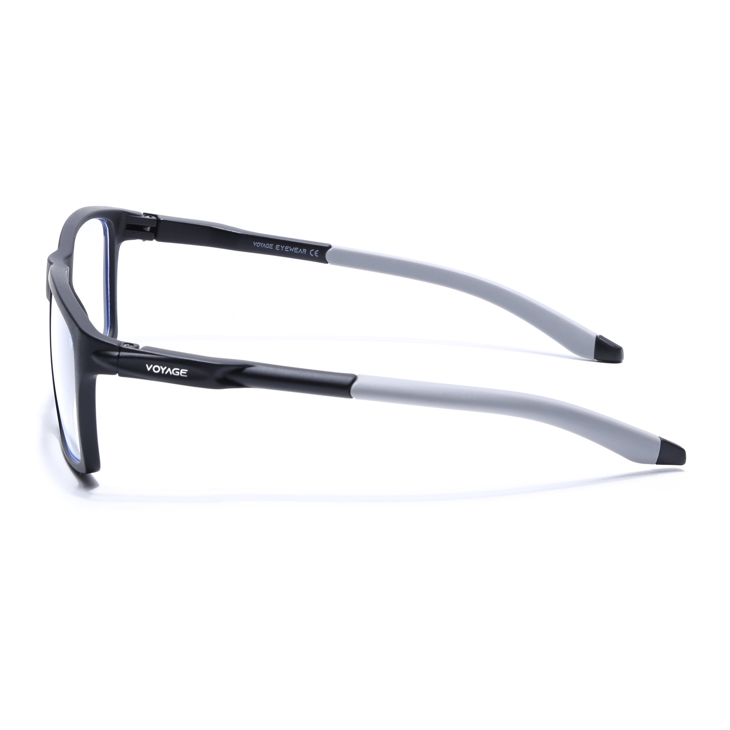Voyage Active Black Square Eyeglasses for Men & Women (9805MG5714-C2)