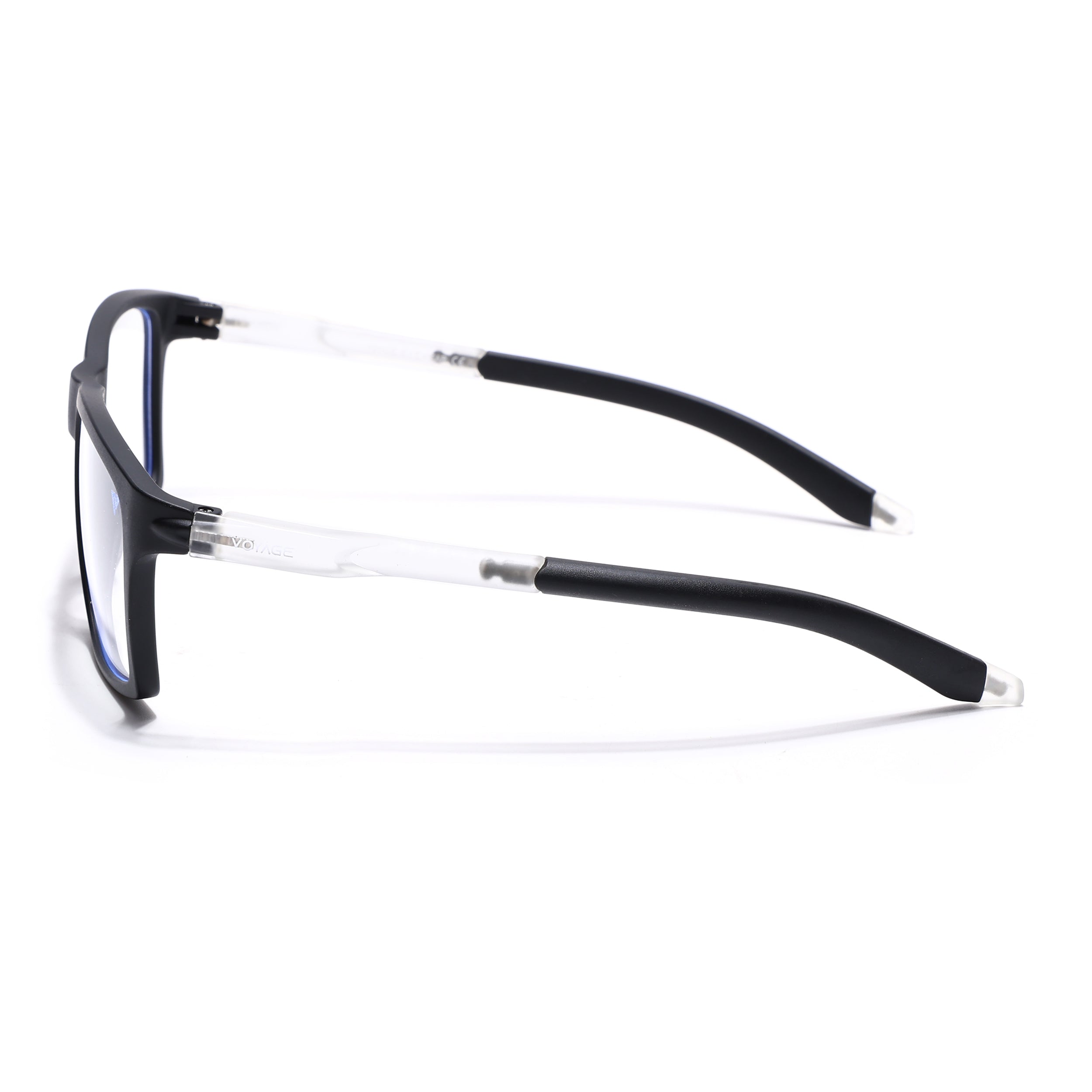 Voyage Active Black Square Eyeglasses for Men & Women (9805MG5715-C3)
