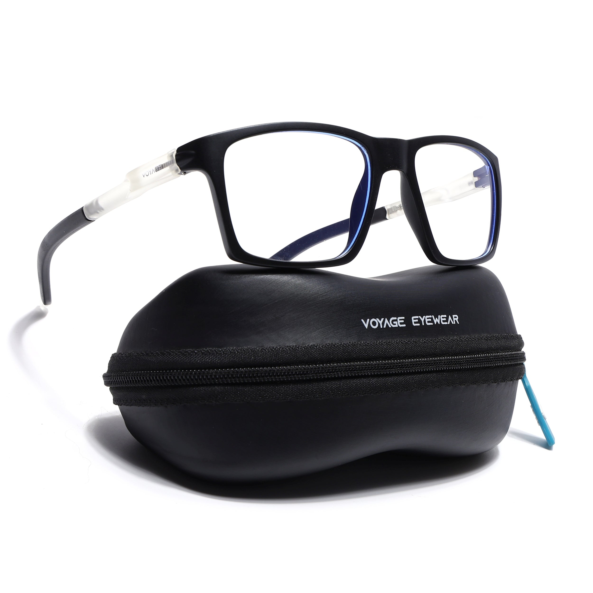 Voyage Active Black Square Eyeglasses for Men & Women (9805MG5715-C3)