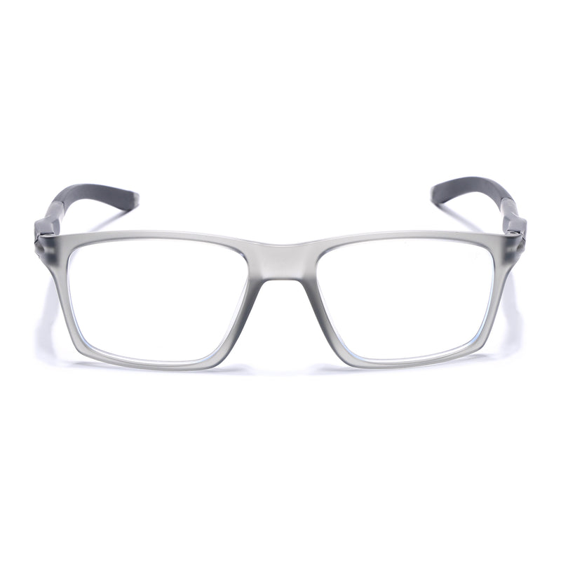 Voyage Active Grey Square Eyeglasses for Men & Women (9805MG5716-C4)