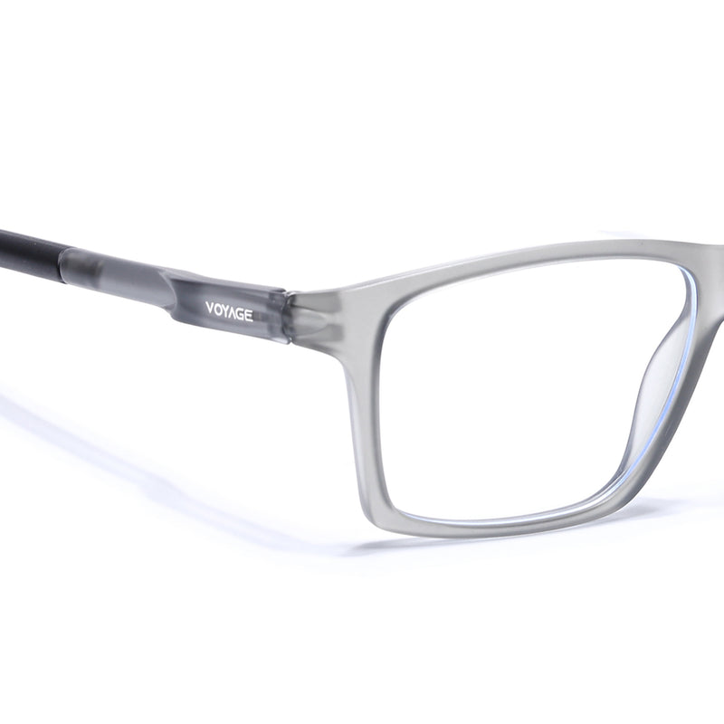 Voyage Active Grey Square Eyeglasses for Men & Women (9805MG5716-C4)