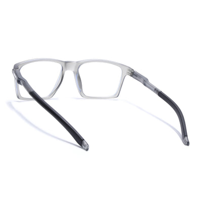 Voyage Active Grey Square Eyeglasses for Men & Women (9805MG5716-C4)
