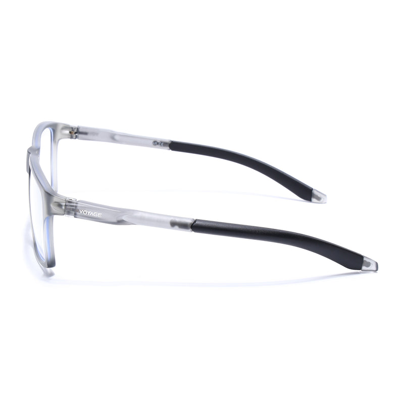 Voyage Active Grey Square Eyeglasses for Men & Women (9805MG5716-C4)