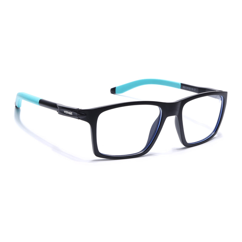 Voyage Active Black Square Eyeglasses for Men & Women (9805MG5717-C5)