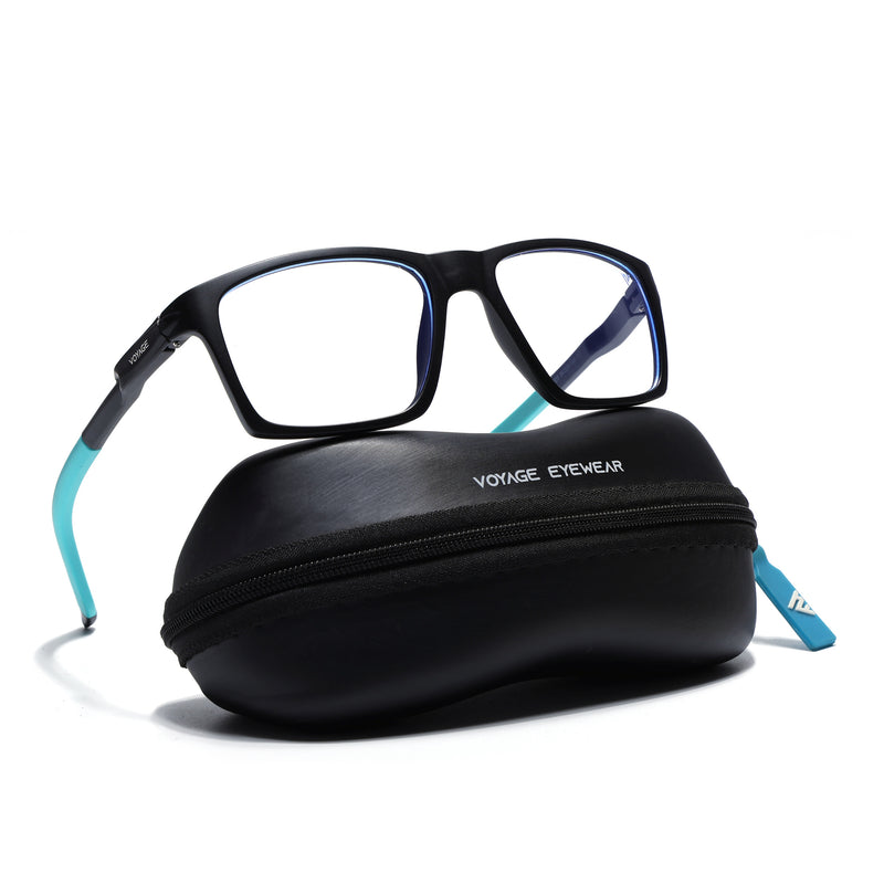 Voyage Active Black Square Eyeglasses for Men & Women (9805MG5717-C5)