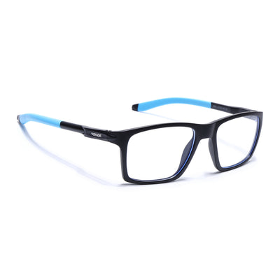 Voyage Active Black Square Eyeglasses for Men & Women (9805MG5718-C6)