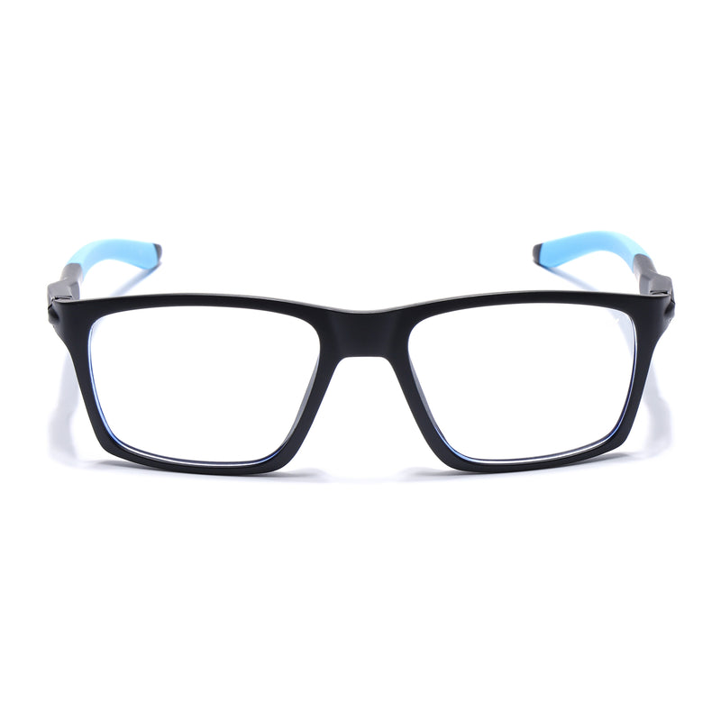 Voyage Active Black Square Eyeglasses for Men & Women (9805MG5718-C6)