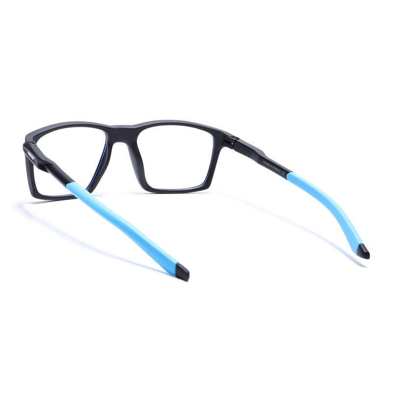 Voyage Active Black Square Eyeglasses for Men & Women (9805MG5718-C6)