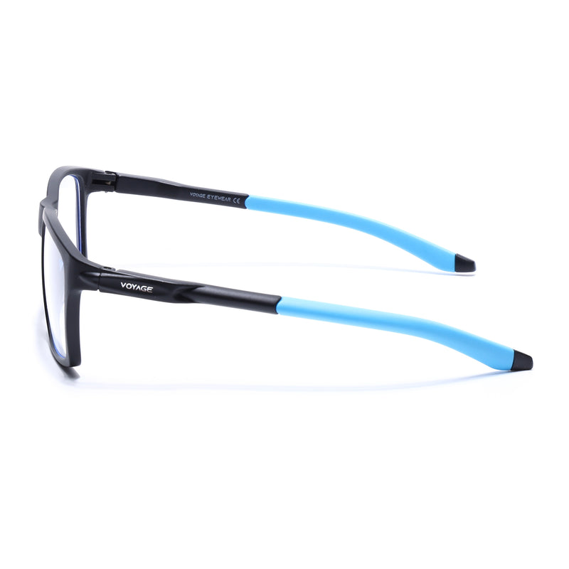 Voyage Active Black Square Eyeglasses for Men & Women (9805MG5718-C6)