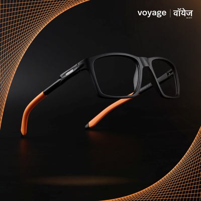 Voyage Active Black Square Eyeglasses for Men & Women (9805MG5719-C7)