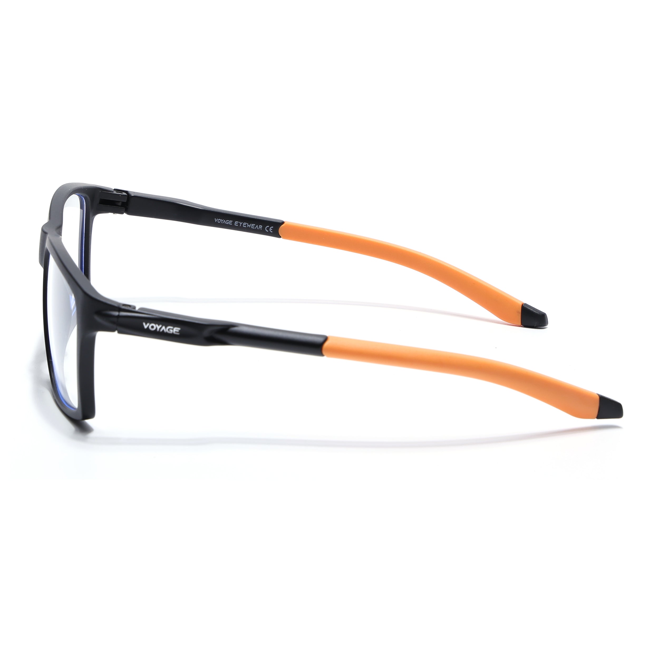 Voyage Active Black Square Eyeglasses for Men & Women (9805MG5719-C7)