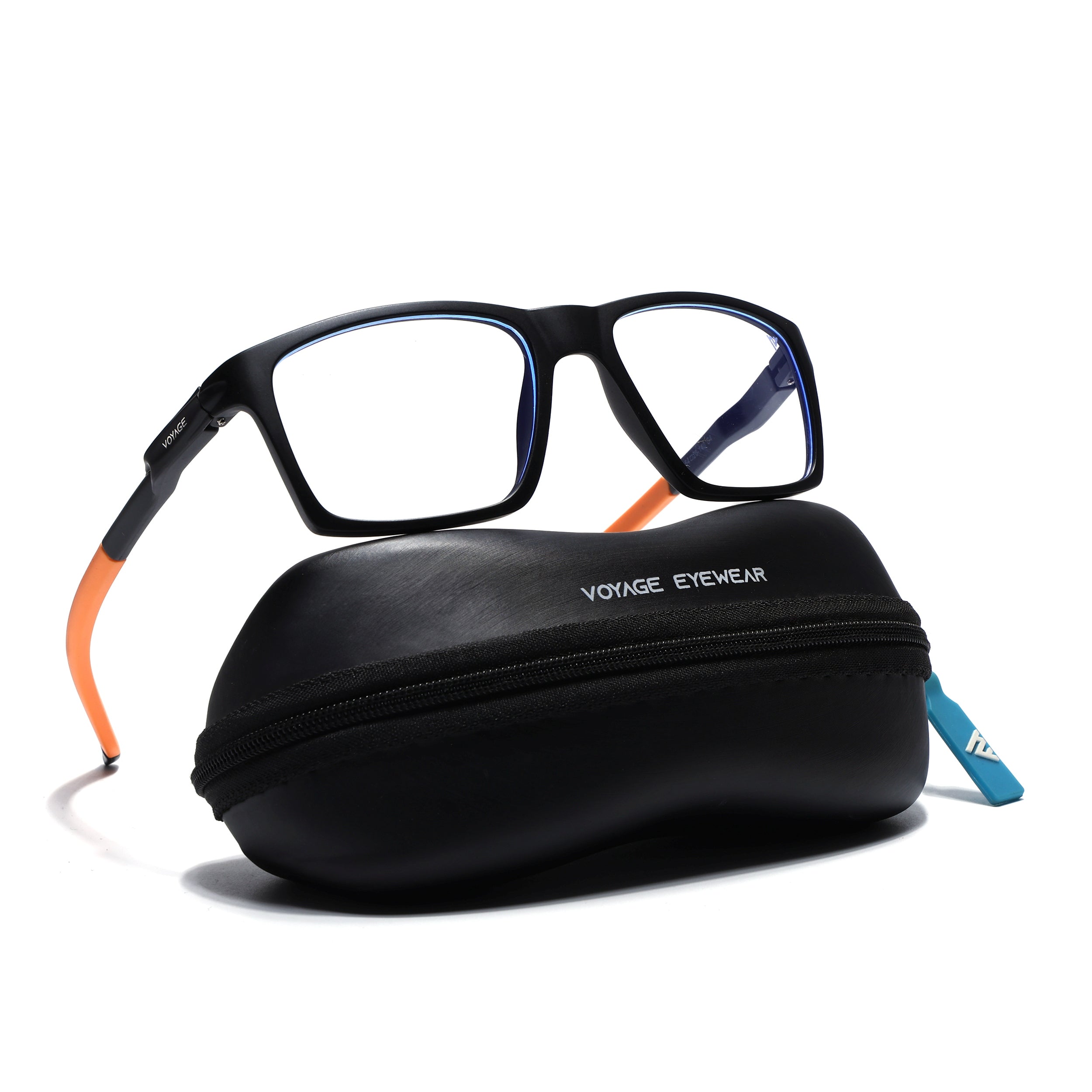 Voyage Active Black Square Eyeglasses for Men & Women (9805MG5719-C7)