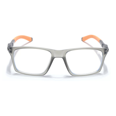 Voyage Active Grey Square Eyeglasses for Men & Women (9805MG5720-C8)