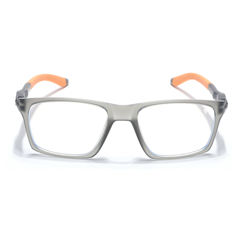 Voyage Active Grey Square Eyeglasses for Men & Women (9805MG5720-C8)