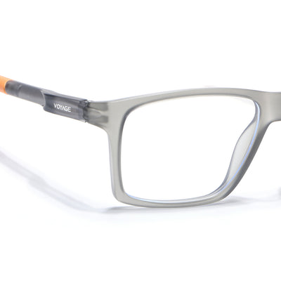 Voyage Active Grey Square Eyeglasses for Men & Women (9805MG5720-C8)
